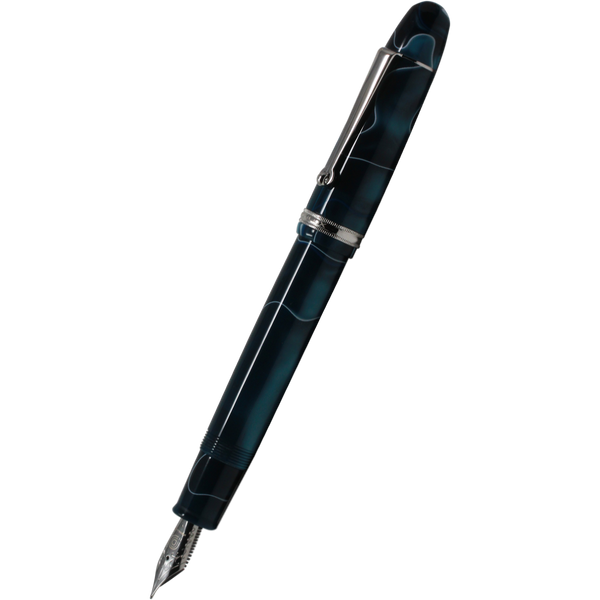 Penlux Masterpiece Grande Fountain Pen - Blue Swirl-Pen Boutique Ltd