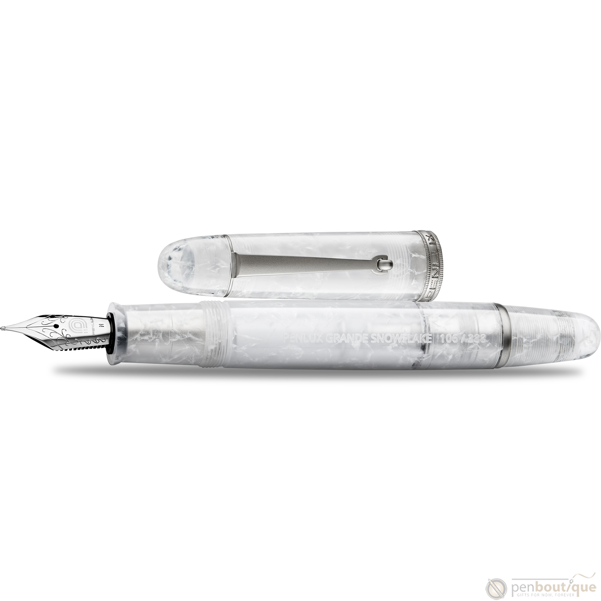 Penlux Masterpiece Grande Fountain Pen - Snowflake-Pen Boutique Ltd