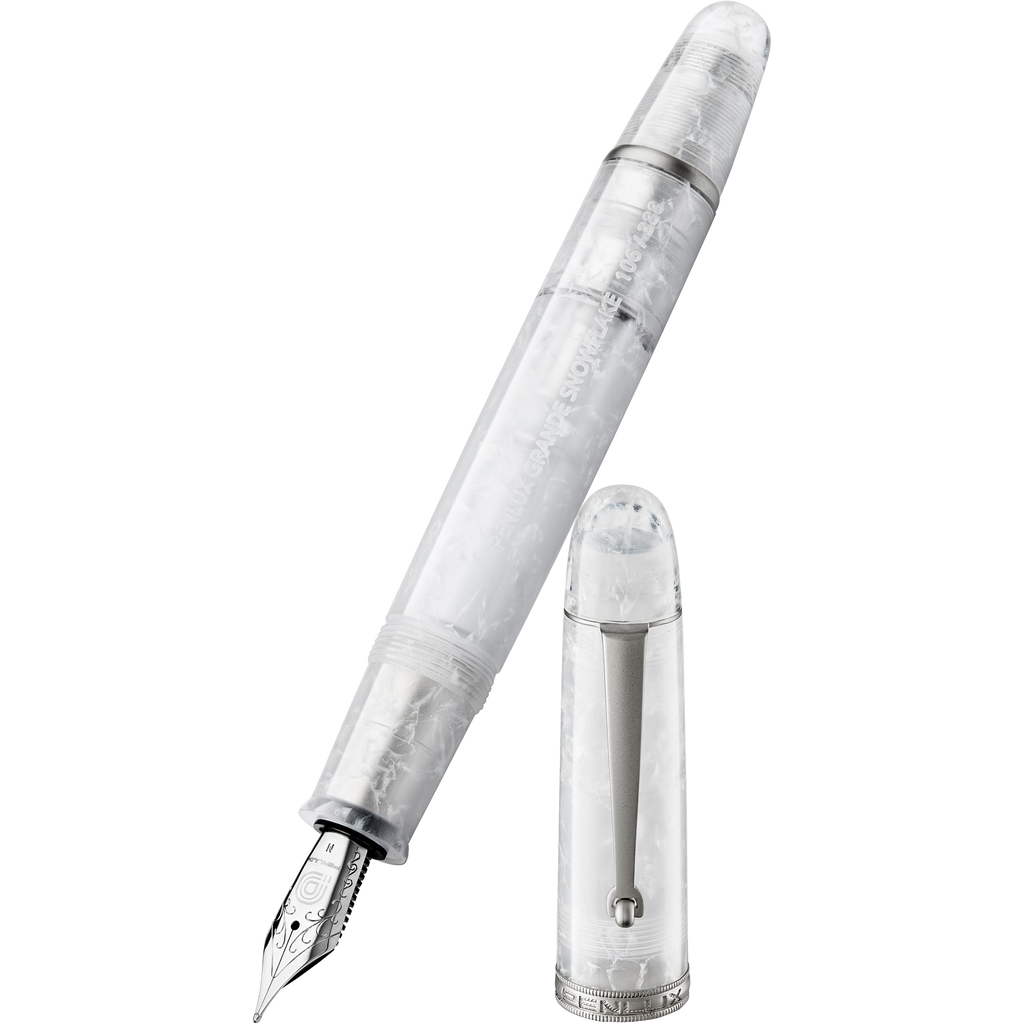 Penlux Masterpiece Grande Fountain Pen - Snowflake-Pen Boutique Ltd