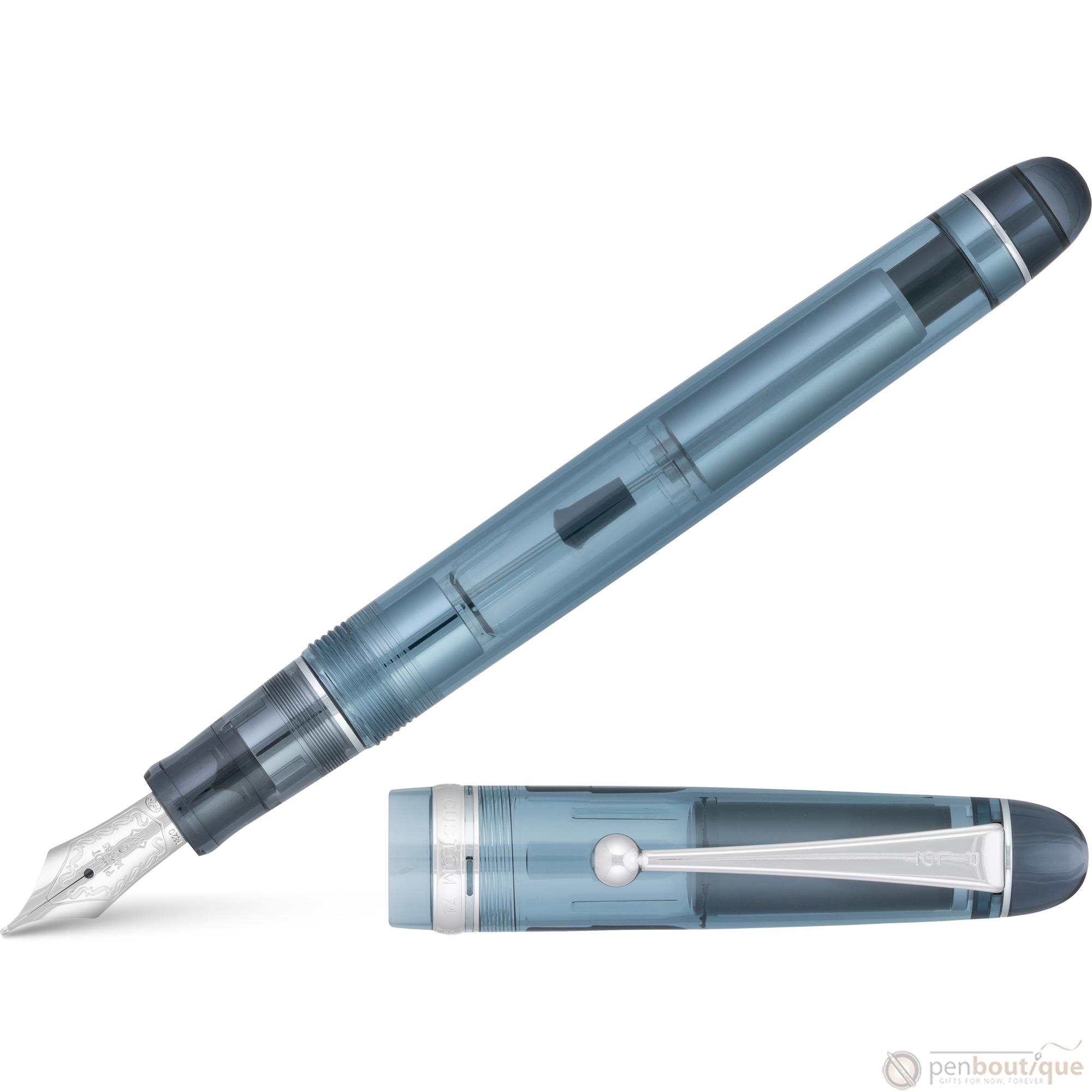 Pilot Custom 74 Fountain Pen - Blue Stone-Pen Boutique Ltd