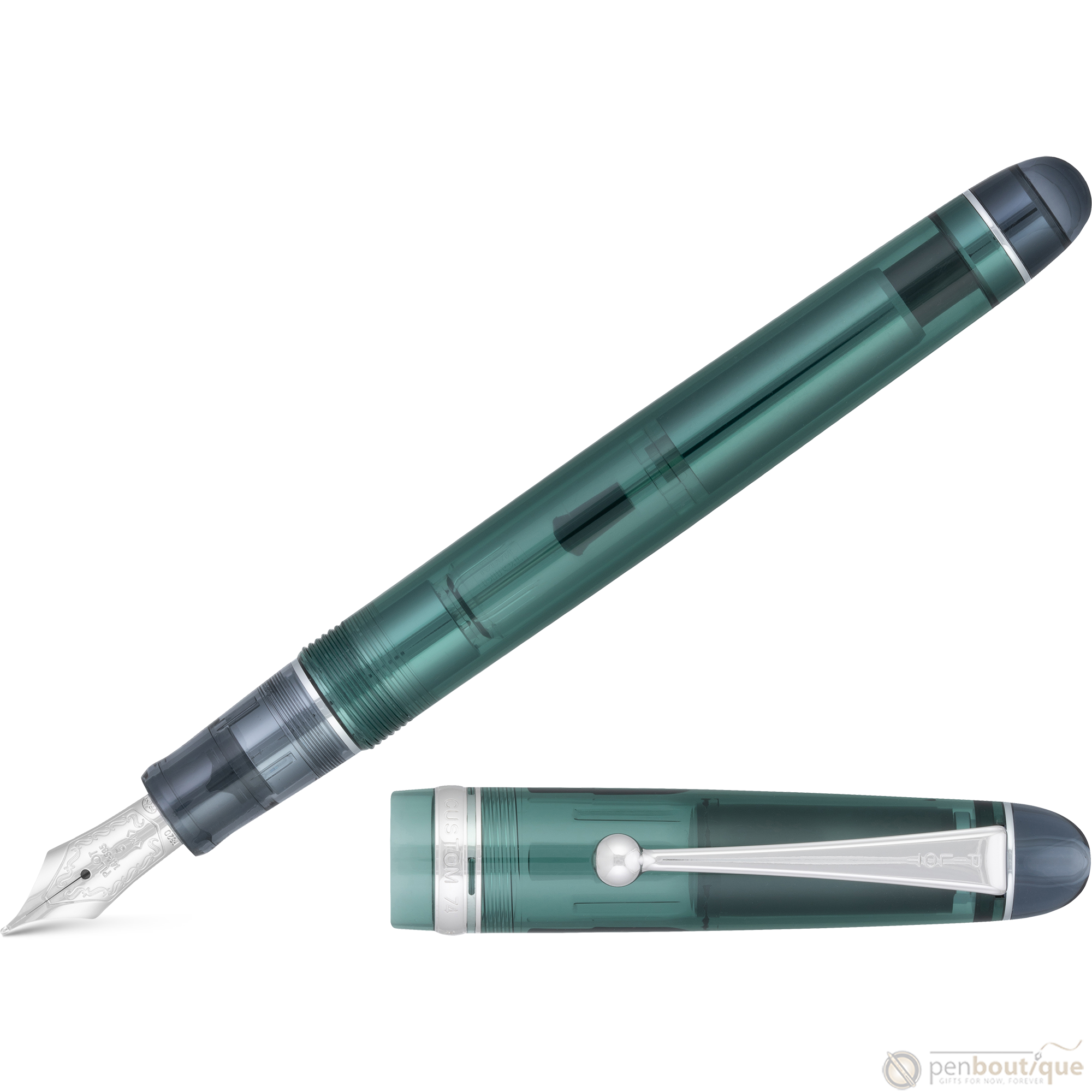 Pilot Custom 74 Fountain Pen - Forest Green-Pen Boutique Ltd