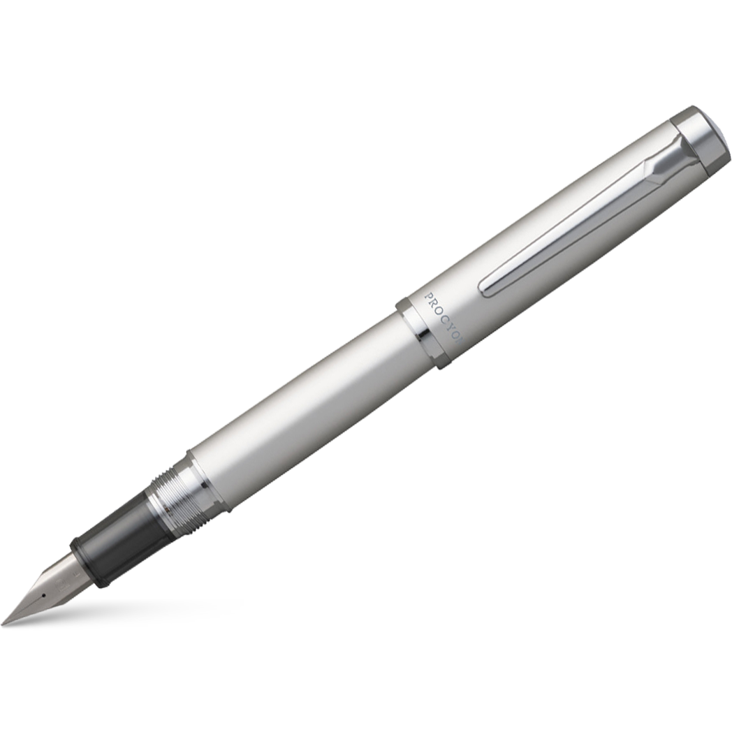 Platinum Procyon Fountain Pen - Luster Satin Silver-Pen Boutique Ltd
