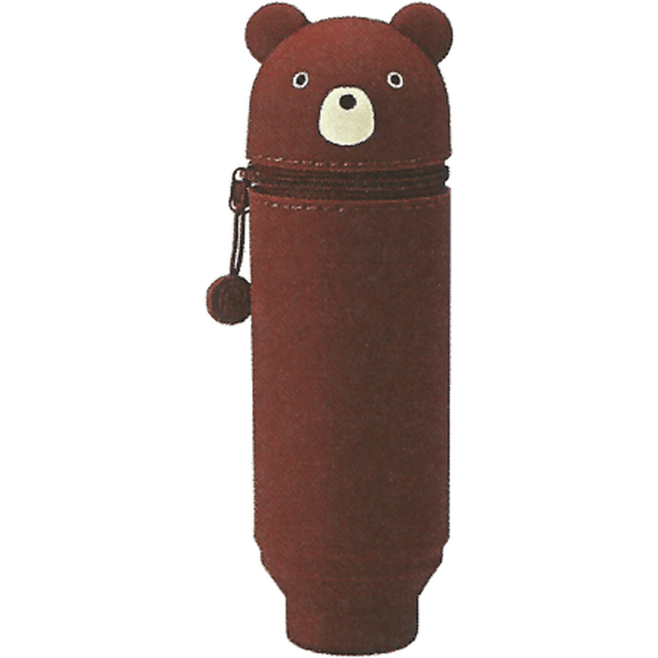 Punilabo Silicone Stand Up Pen Cases - Brown Bear-Pen Boutique Ltd