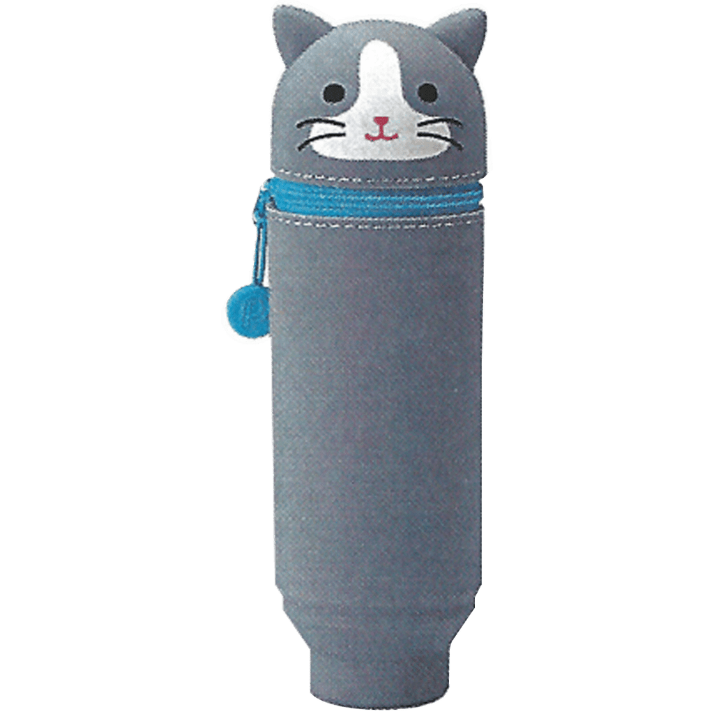 Punilabo Silicone Stand Up Pen Cases - Gray Cat-Pen Boutique Ltd