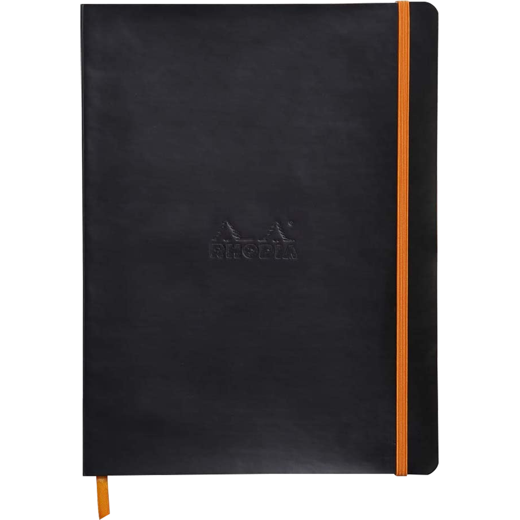 Rhodia Rhodiarama Notebook - Soft Cover - Black - Lined-Pen Boutique Ltd