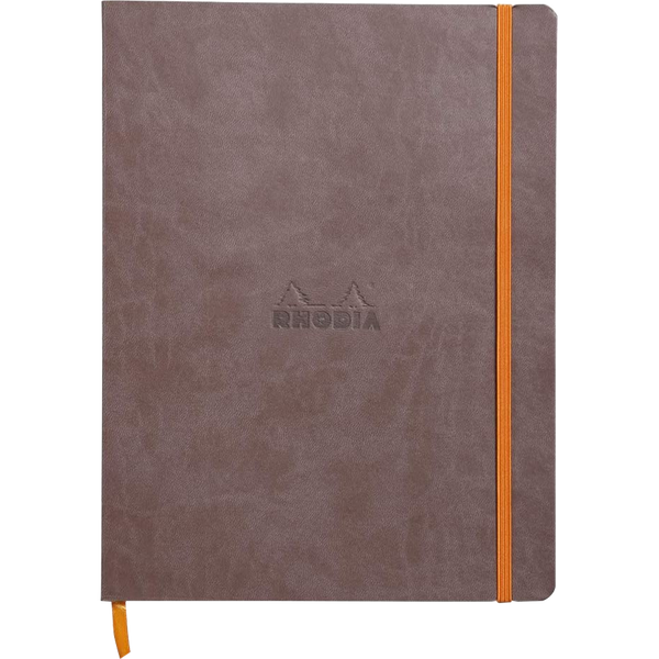 Rhodia Rhodiarama Notebook - Soft Cover - Chocolate - Dot Grid-Pen Boutique Ltd