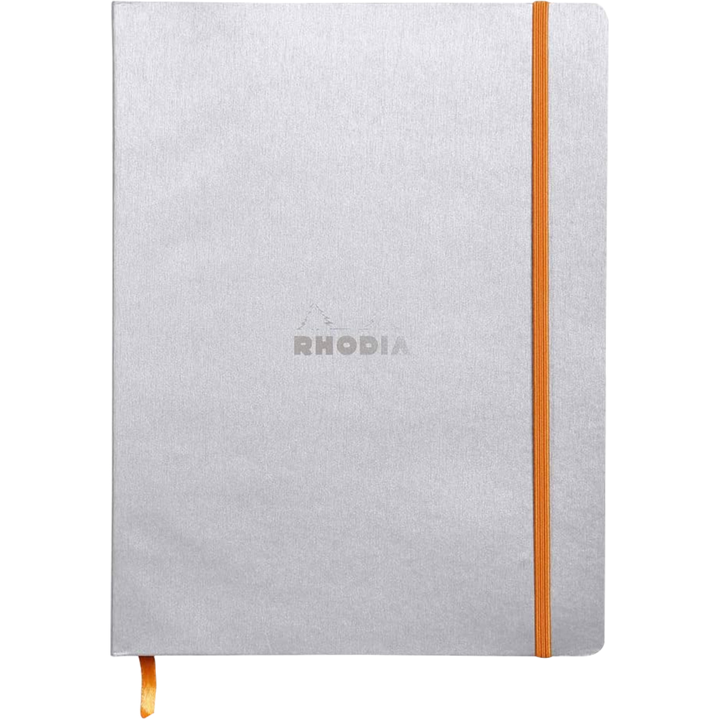 Rhodia Rhodiarama Notebook - Soft Cover - Silver - Dot Grid-Pen Boutique Ltd