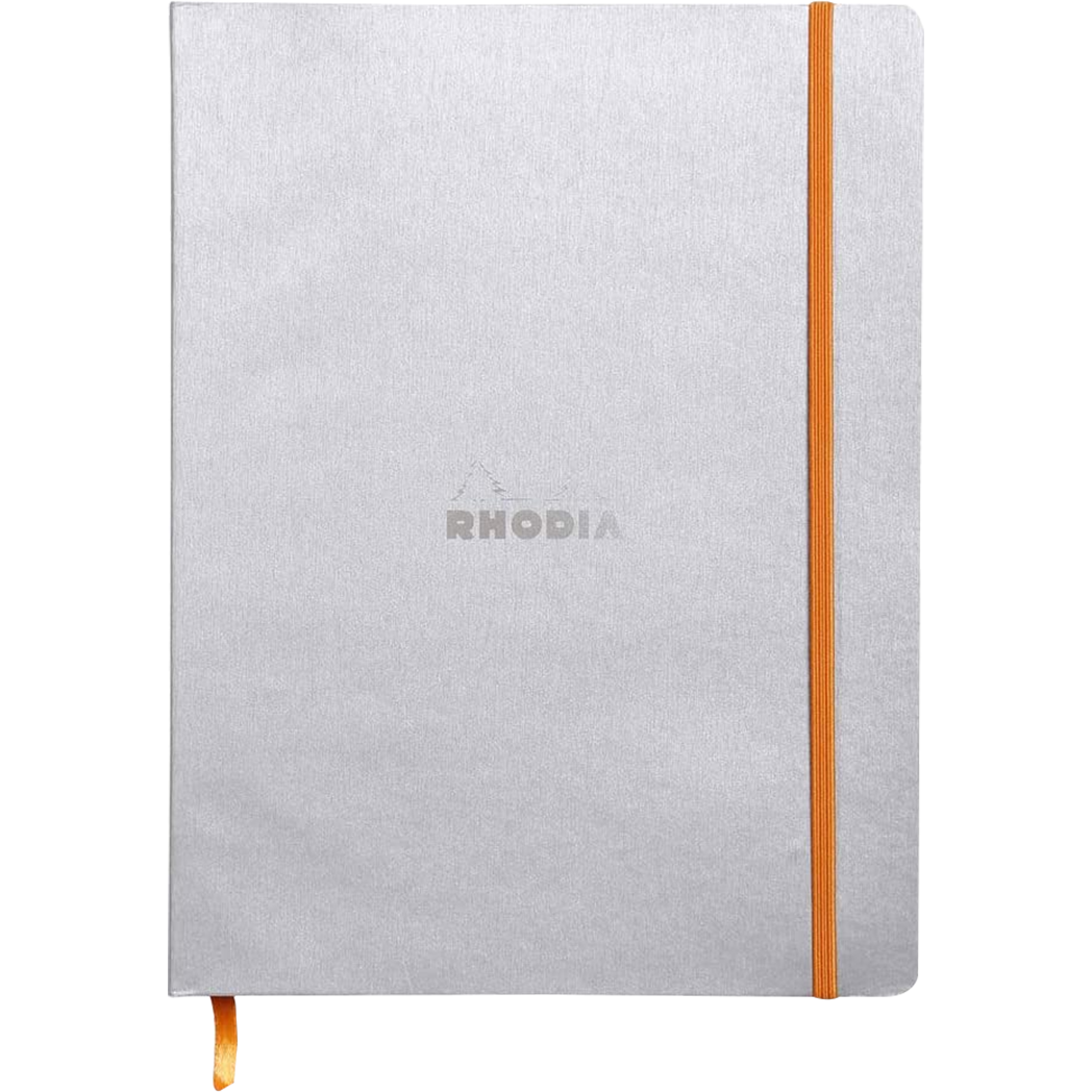 Rhodia Rhodiarama Notebook - Soft Cover - Silver - Dot Grid-Pen Boutique Ltd