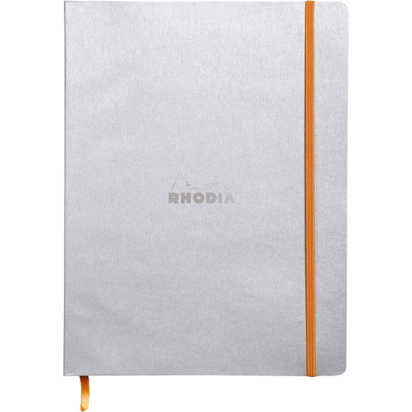 Rhodia Rhodiarama Notebook - Soft Cover - Silver - Lined-Pen Boutique Ltd