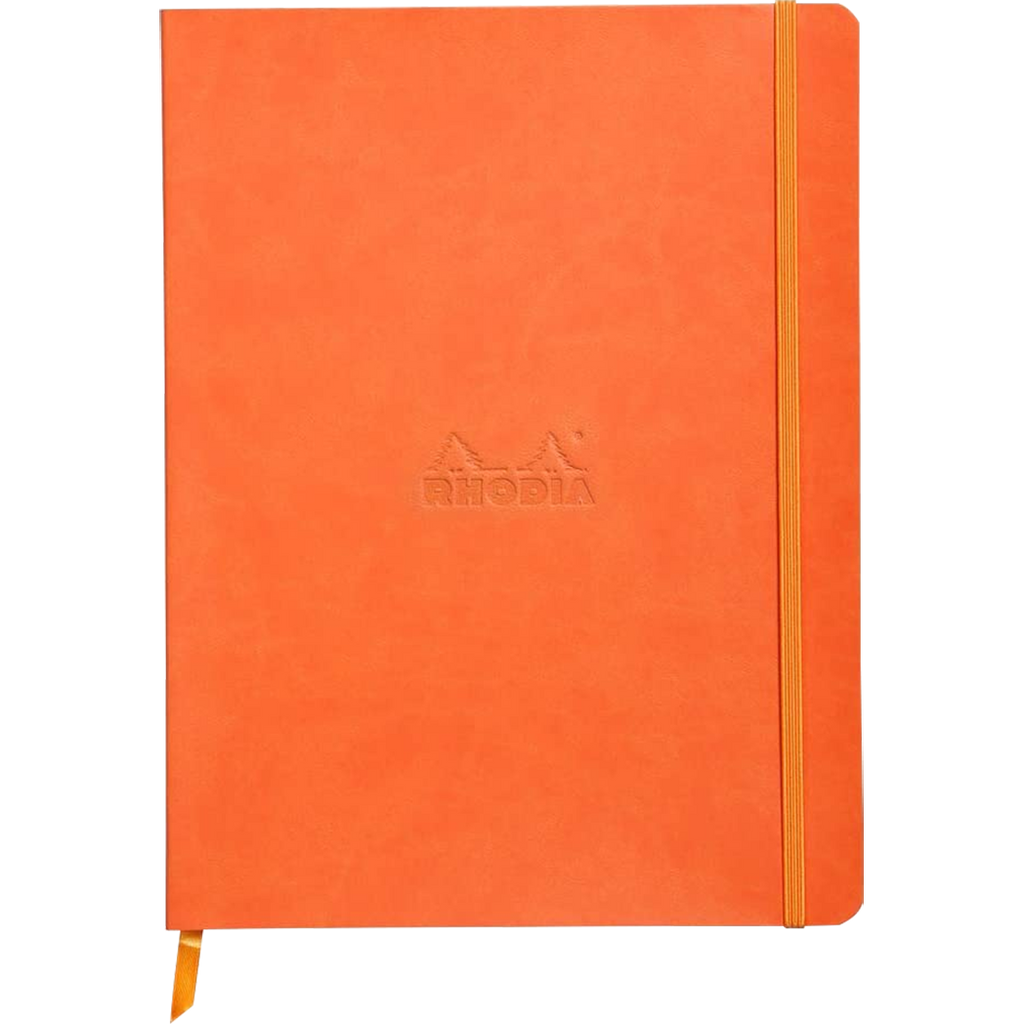 Rhodia Rhodiarama Notebook - Soft Cover - Tangerine - Dot Grid-Pen Boutique Ltd