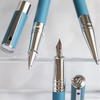 S T Dupont D-Initial Fountain Pen - Shark Blue-Pen Boutique Ltd