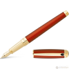 S T Dupont Liberte Fountain Pen - Firehead Guilloche - Amber-Pen Boutique Ltd