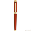 S T Dupont Liberte Fountain Pen - Firehead Guilloche - Amber-Pen Boutique Ltd