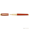 S T Dupont Liberte Fountain Pen - Firehead Guilloche - Amber-Pen Boutique Ltd