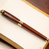 S T Dupont Liberte Fountain Pen - Firehead Guilloche - Amber-Pen Boutique Ltd