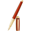 S T Dupont Liberte Fountain Pen - Firehead Guilloche - Amber-Pen Boutique Ltd