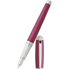 S T Dupont Liberte Fountain Pen - Firehead Guilloche - Amethyst-Pen Boutique Ltd