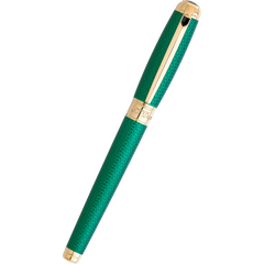 S T Dupont Liberte Rollerball Pen - Firehead Guilloche - Emerald-Pen Boutique Ltd