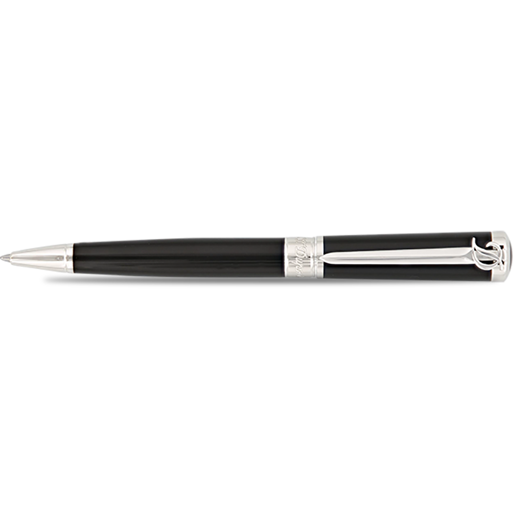 S T Dupont Line D Ballpoint Pen - Sword - Palladium Trim-Pen Boutique Ltd