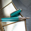 S T Dupont Line D Fountain Pen - Diamond Guilloche - Aquamarine - Large-Pen Boutique Ltd