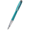 S T Dupont Line D Fountain Pen - Diamond Guilloche - Aquamarine - Large-Pen Boutique Ltd