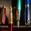 S T Dupont Line D Fountain Pen - Diamond Guilloche - Ruby - Large-Pen Boutique Ltd