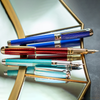 S T Dupont Line D Fountain Pen - Diamond Guilloche - Ruby - Large-Pen Boutique Ltd