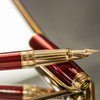 S T Dupont Line D Fountain Pen - Diamond Guilloche - Ruby - Large-Pen Boutique Ltd