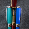S T Dupont Line D Fountain Pen - Diamond Guilloche - Ruby - Large-Pen Boutique Ltd