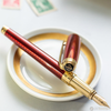 S T Dupont Line D Fountain Pen - Diamond Guilloche - Ruby - Large-Pen Boutique Ltd