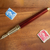 S T Dupont Line D Fountain Pen - Diamond Guilloche - Ruby - Large-Pen Boutique Ltd