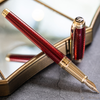 S T Dupont Line D Fountain Pen - Diamond Guilloche - Ruby - Large-Pen Boutique Ltd