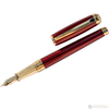 S T Dupont Line D Fountain Pen - Diamond Guilloche - Ruby - Large-Pen Boutique Ltd
