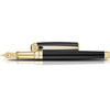 S T Dupont Line D Fountain Pen - Gold - Black-Pen Boutique Ltd