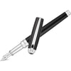 S T Dupont Line D Fountain Pen - Palladium - Black - Medium-Pen Boutique Ltd