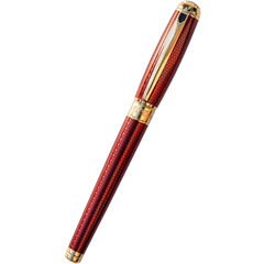 S T Dupont Line D Rollerball Pen - Diamond Guilloche - Ruby - Large-Pen Boutique Ltd