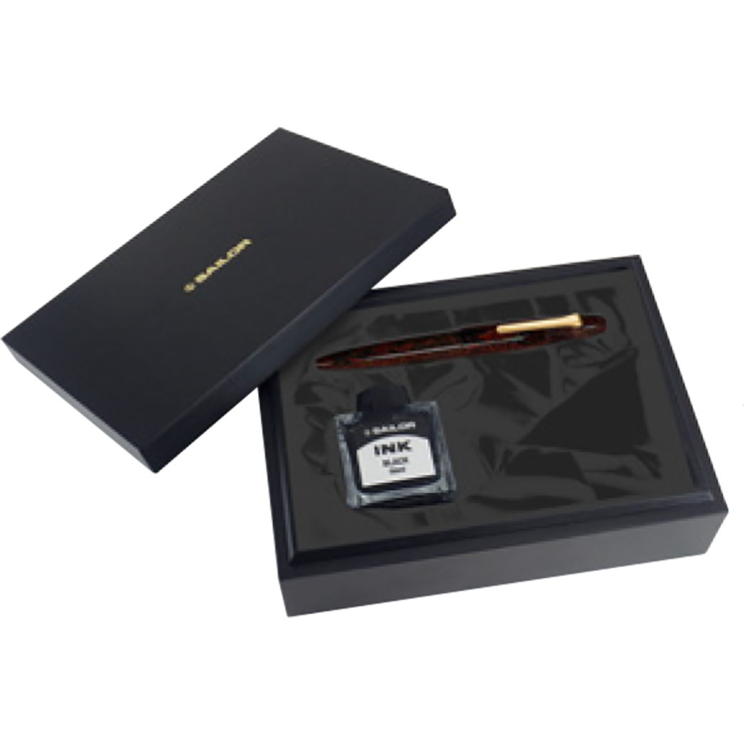 Sailor Fountain Pen - Naginata Togi - Red Flame - Gold Trim - Bespoke Dealer Exclusive-Pen Boutique Ltd