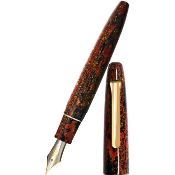 Sailor Fountain Pen - Naginata Togi - Red Flame - Gold Trim - Bespoke Dealer Exclusive-Pen Boutique Ltd