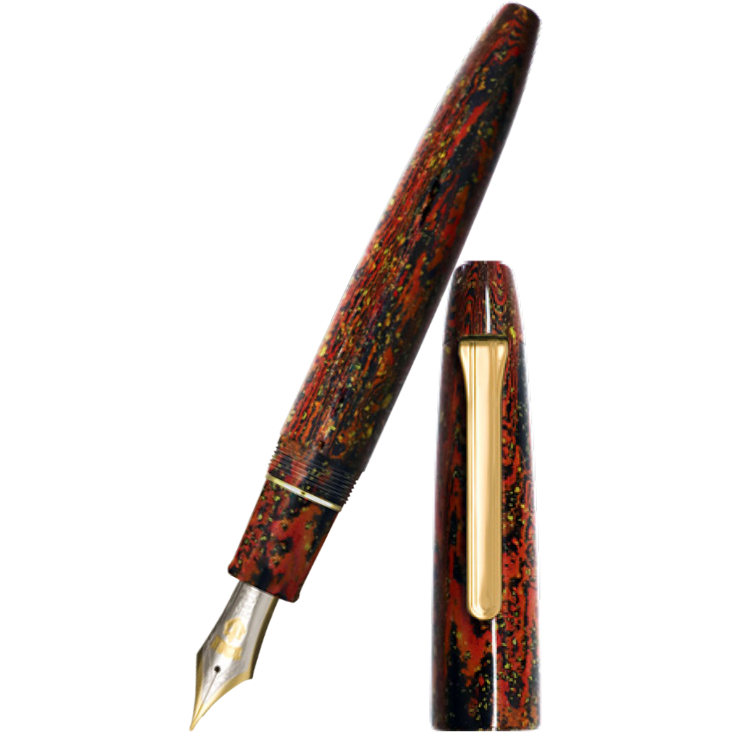 Sailor Fountain Pen - Naginata Togi - Red Flame - Gold Trim - Bespoke Dealer Exclusive-Pen Boutique Ltd