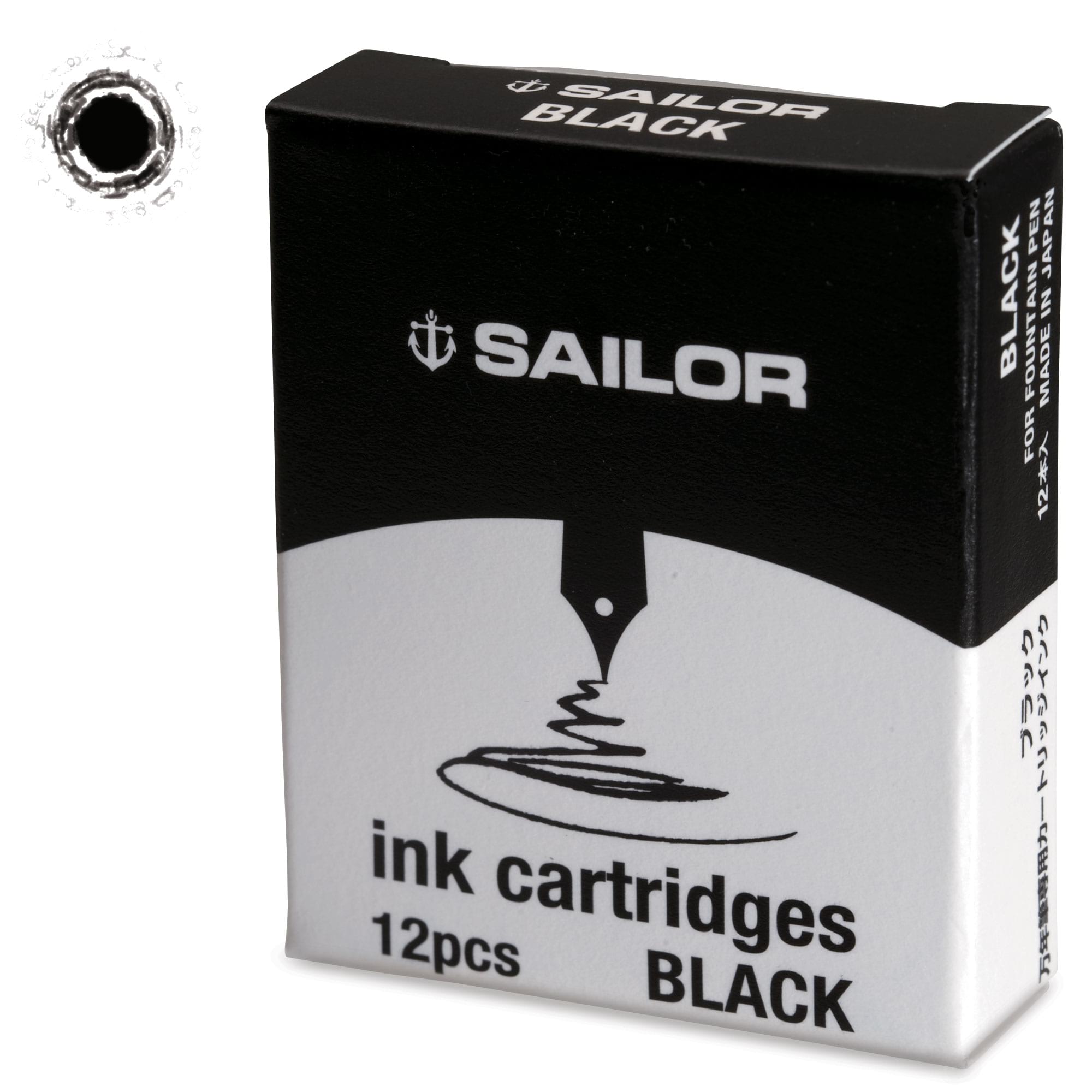 Sailor Jentle Black Ink Cartridge-Pen Boutique Ltd