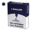Sailor Jentle Blue Black Ink Cartridge-Pen Boutique Ltd