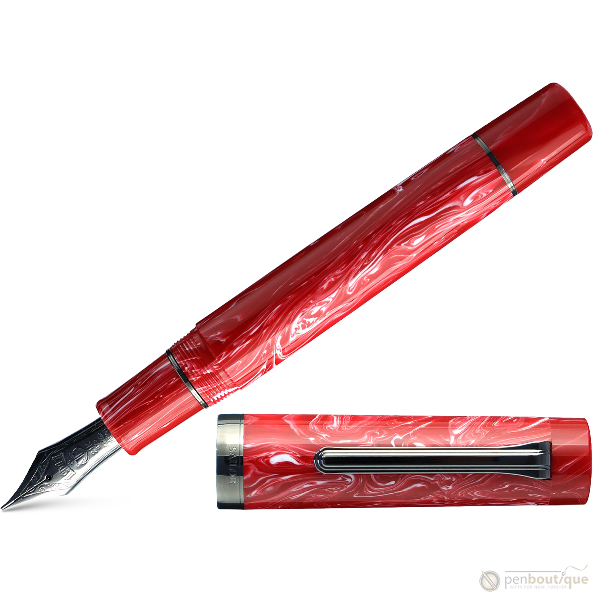 Sailor Luminous Shadow Fountain Pen - Limited Edition - Dusk Red (Bespoke Dealer Exclusive)-Pen Boutique Ltd