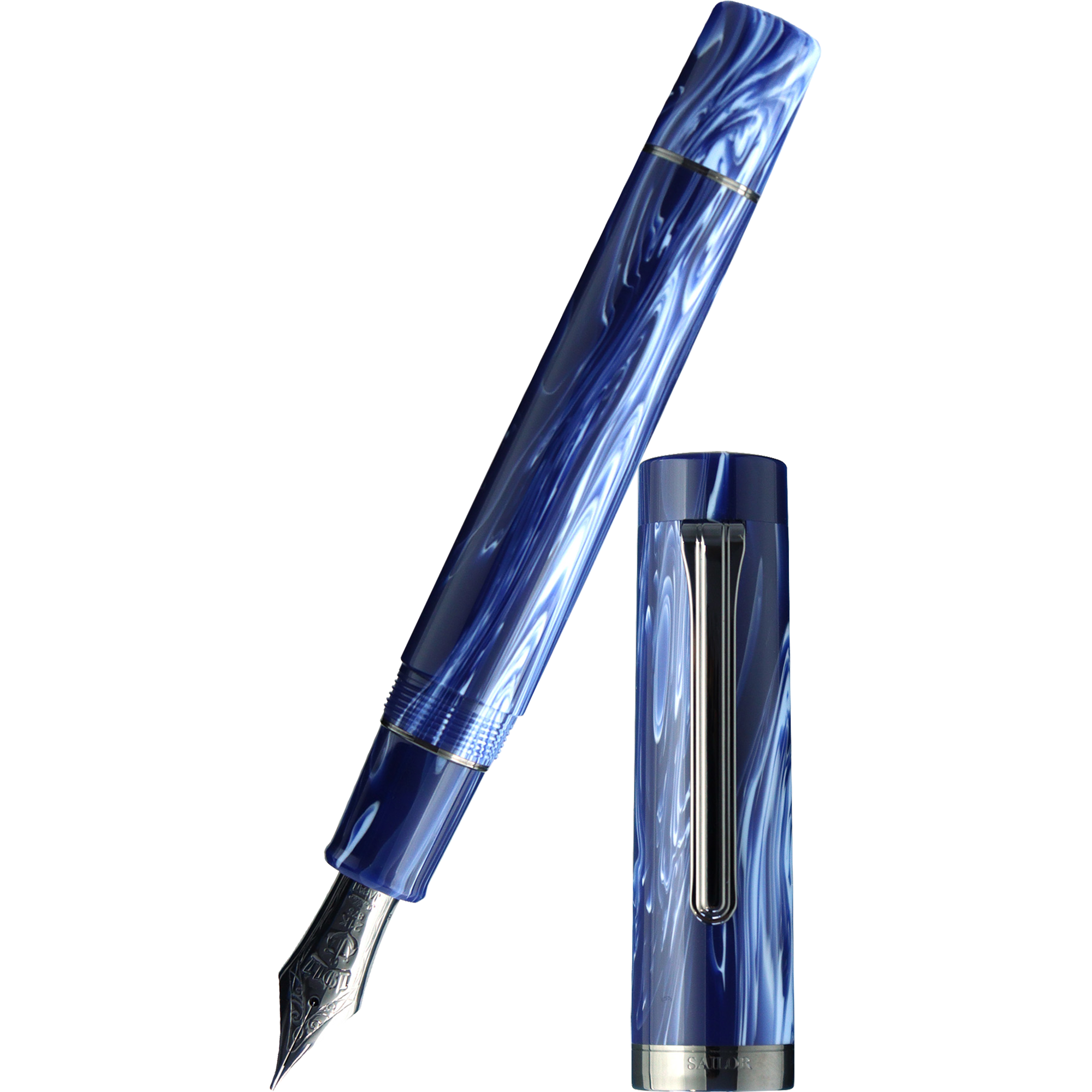 Sailor Luminous Shadow Fountain Pen - Limited Edition - Storm Blue (Bespoke Dealer Exclusive)-Pen Boutique Ltd