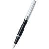 Sheaffer 300 Fountain Pen - Brushed Chrome Trim - Glossy Black-Pen Boutique Ltd