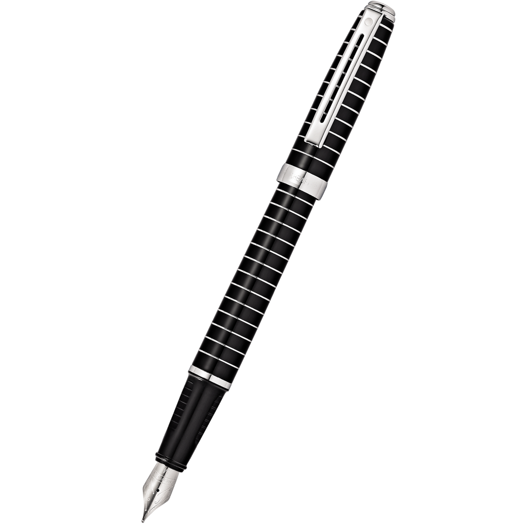 Sheaffer Prelude Fountain Pen - Black - Chrome Trim-Pen Boutique Ltd
