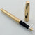 Sheaffer Sagaris Fountain Pen - Fluted Gold Tone with Sheaffer Single Pen Pouch-Pen Boutique Ltd
