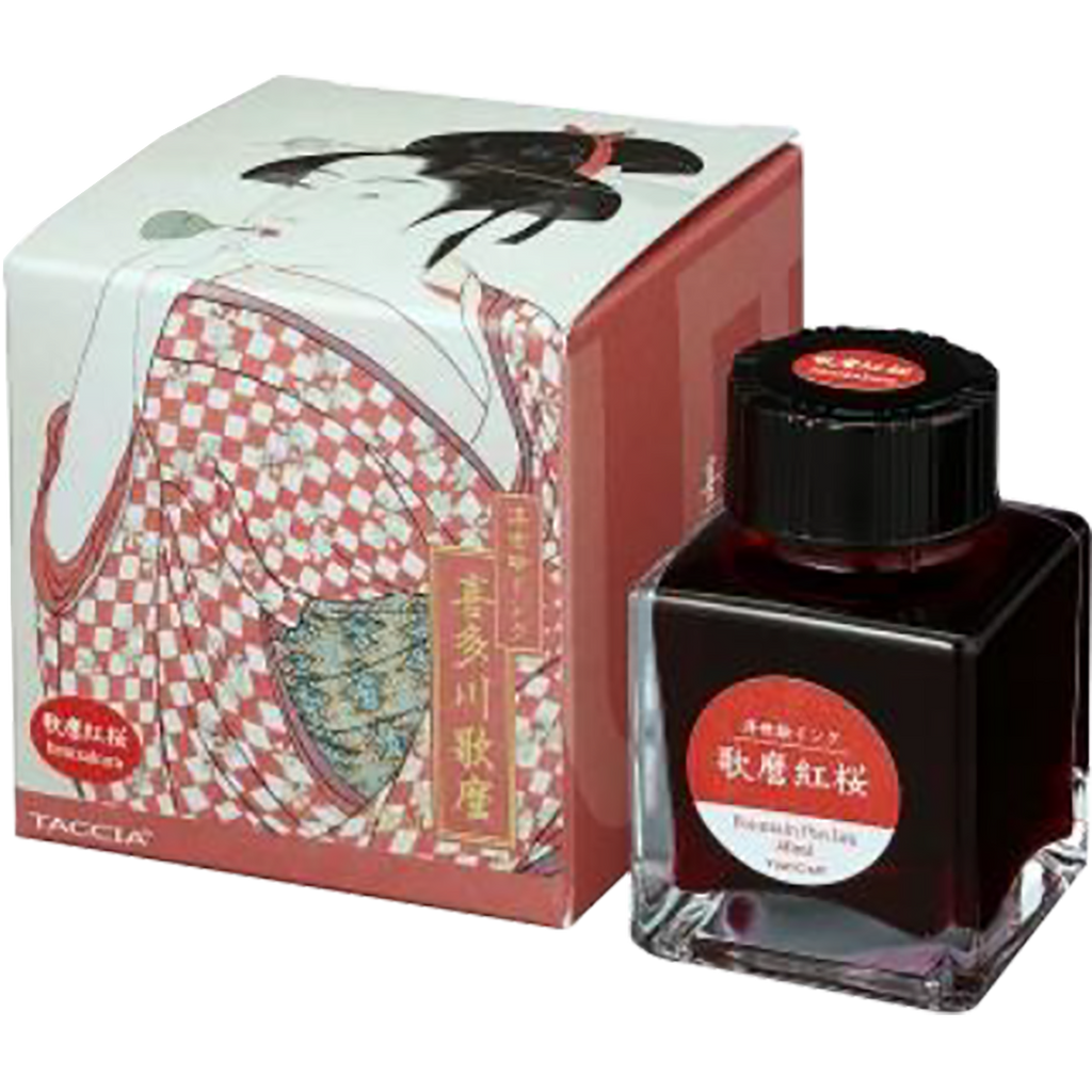 Taccia Ukiyo-e Ink Bottle - Utamaro-Benizakura - 40 ml (Ver. 2)-Pen Boutique Ltd