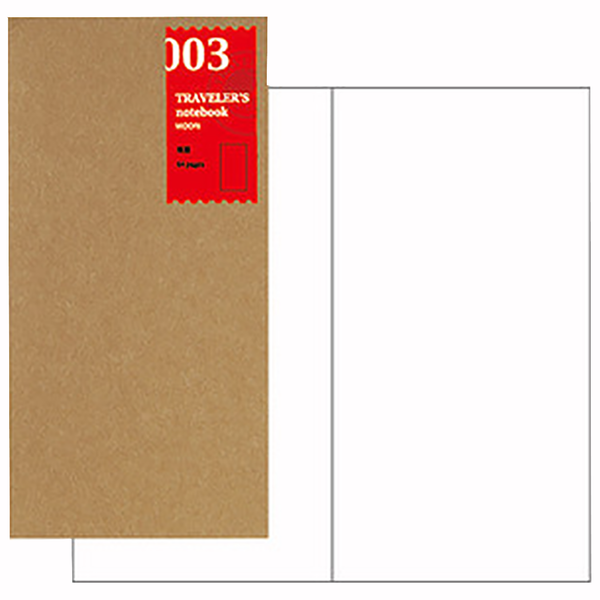 Traveler's Notebook 003 Refill - Regular Size - Blank-Pen Boutique Ltd