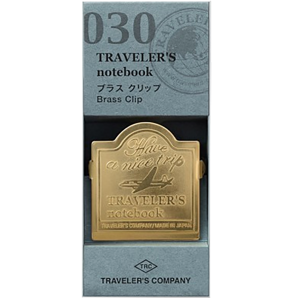 Traveler's Notebook 030 Brass Clip - Airplane-Pen Boutique Ltd