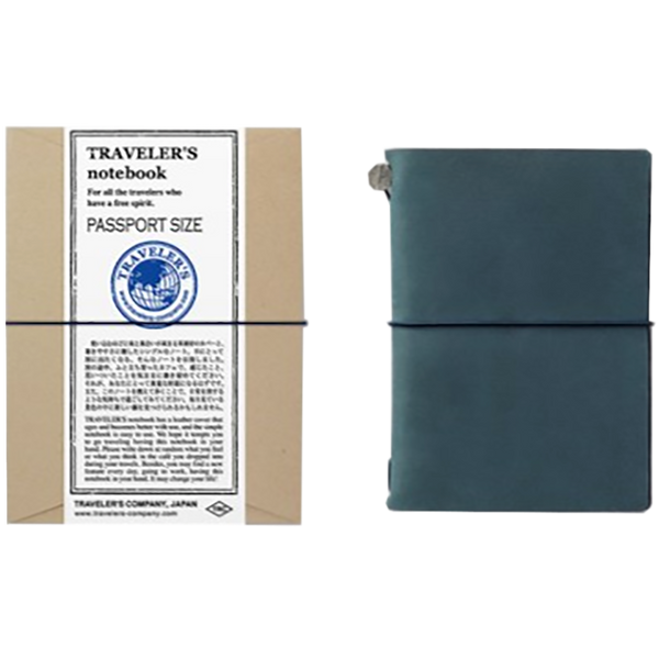 Traveler's Notebook - Blue - Passport Size-Pen Boutique Ltd